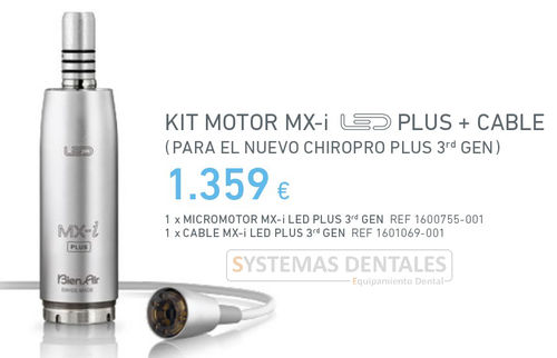 KIT MOTOR CIRUGIA MX-I LED + CABLE (CRIROPRO PLUS) / BIEN AIR
